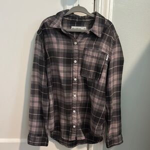 Abercrombie Kids Black and Pink Plaid Shirt